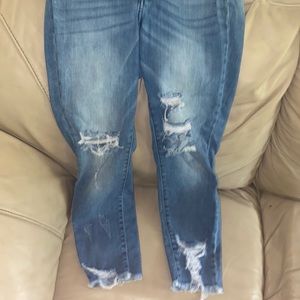 KANCAN BLUE RIPPED JEANS